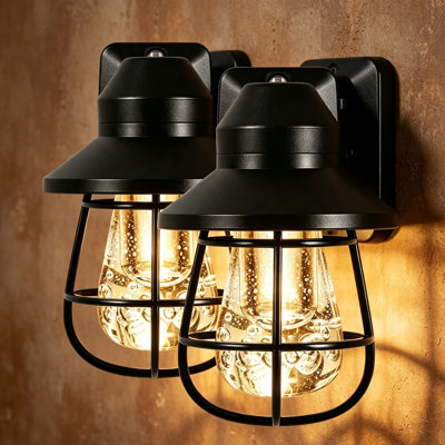 Veilleuse Farmhouse rétro avec capteur de crépuscule à l'aube, paquet de 2 lampes de décoration murale à DEL à mise en marche / arrêt automatique, économiseur d'énergie homologué pour chambre à coucher, salle de bain, entrée, couloir