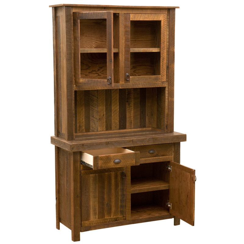 Fireside Lodge Barnwood 48-inch Buffet & Hutch - Artisan Top, Atisan