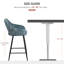 Orduna Bar Stools Set of 2 Velvet-Touch Fabric Counter Height-358060311