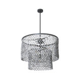 Beaded Imfibinga Bead 3-Tier Chandelier