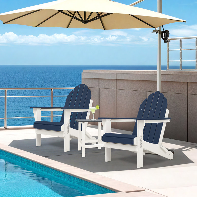 Outdoor Adirondack Chair, Navy Blue