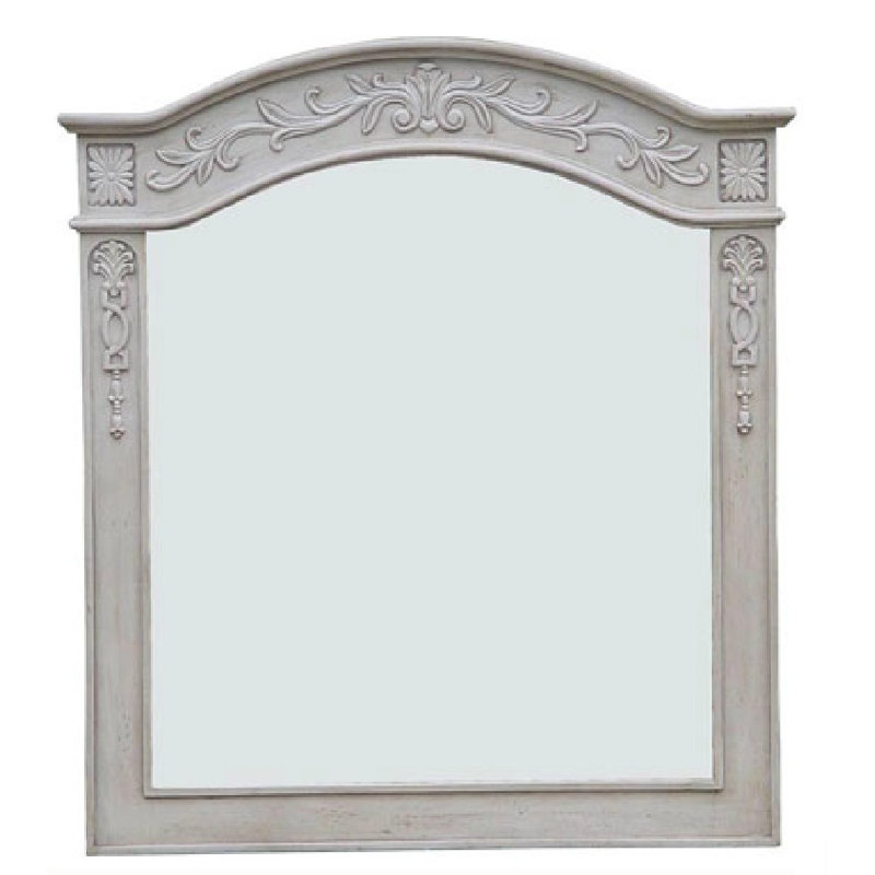 Miroir de salle de bain Gilford, Blanc perle, 36 po
