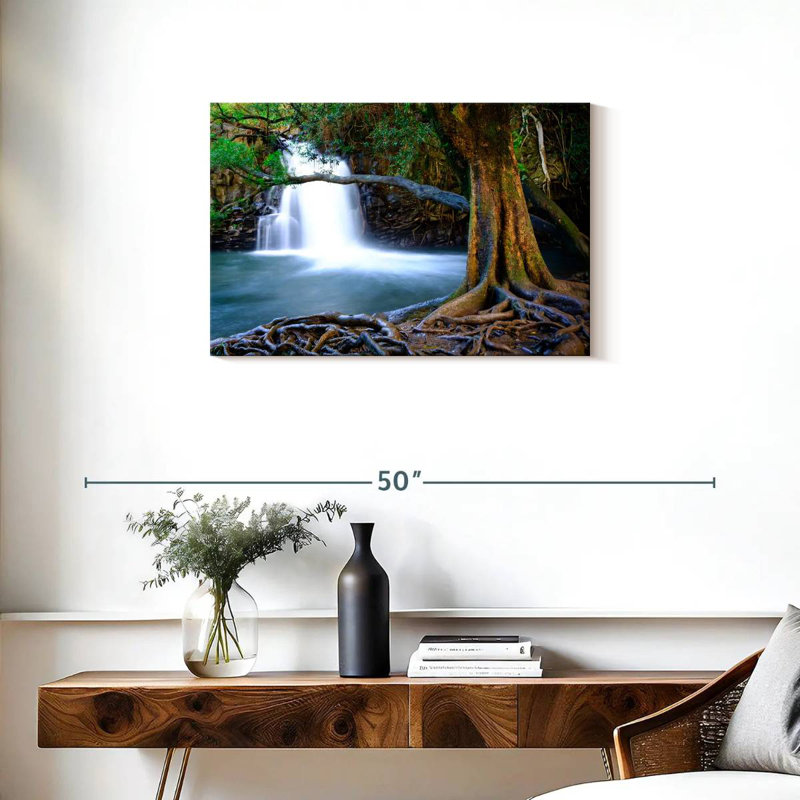 Cascade de l'ancien arbre d'Alvord Maui, H 20 po x l 30 po