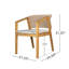 Ensemble de 2 chaises de salle à manger pour patio, jardin