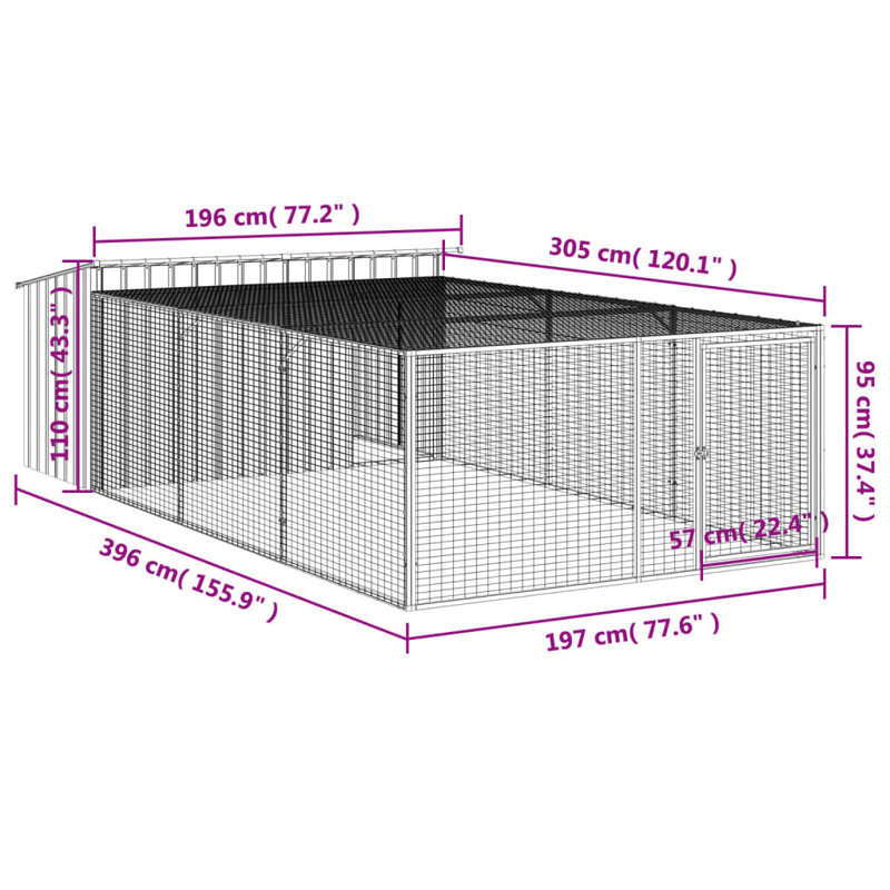 Ceniya Galvanized Steel Dog House
