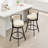 Ayala Swivel Low Back Industrial Upholstered 26.6" H Counter Stool with Steel Frame-2038694781