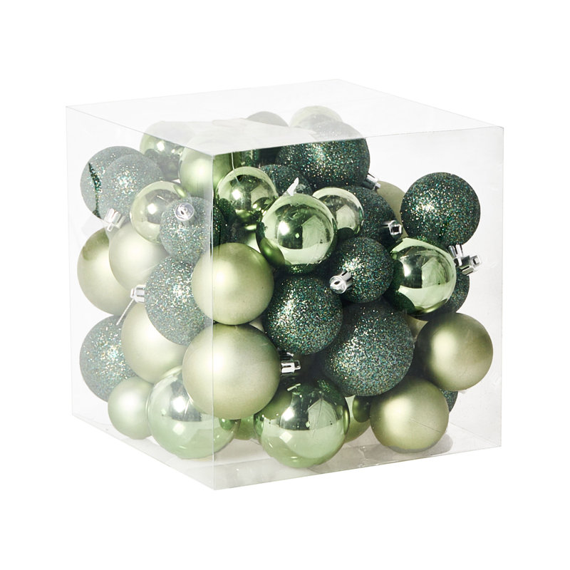 7cm Solid Colour Plastic / Acrylic Bauble, Green