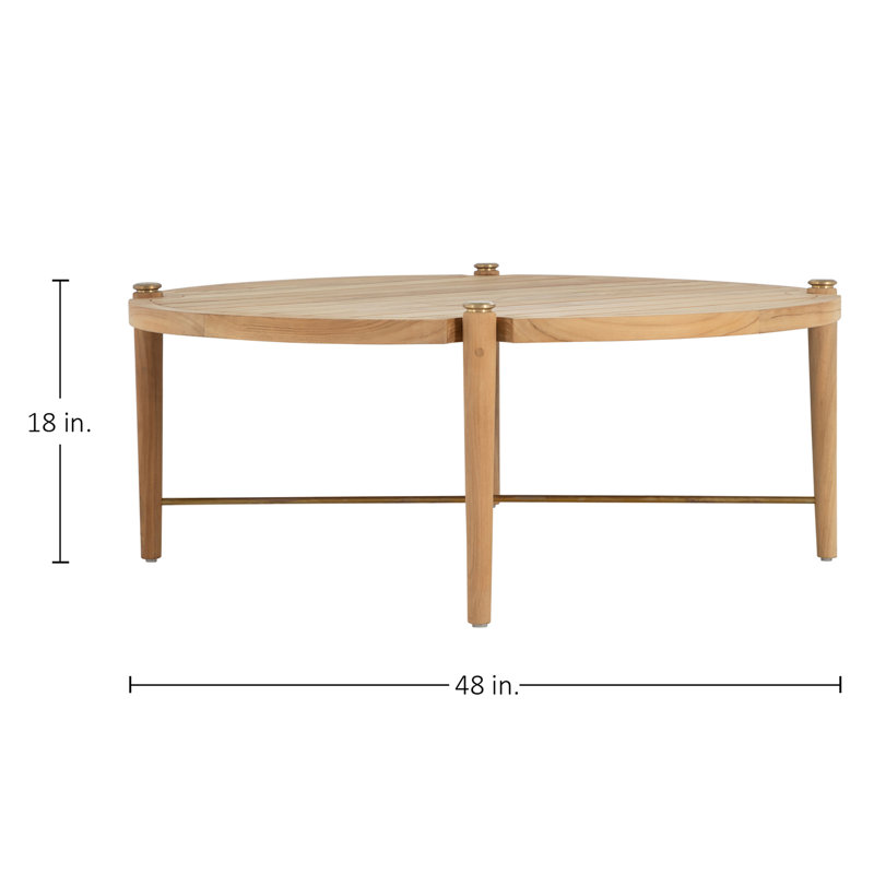 Pacifica Outdoor Round Teak Coffee Table