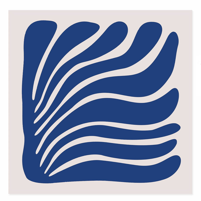 «Abstract Abstract Shapes Matisse II», reproduction d'art moderne sans cadre, H 14 po x l 14 po