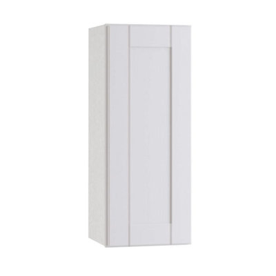 Gallery Express Haven Plywood Assembled 12 in W x 12 in D x 36 in H Wall Kitchen Cabinet with Shelves Left in White