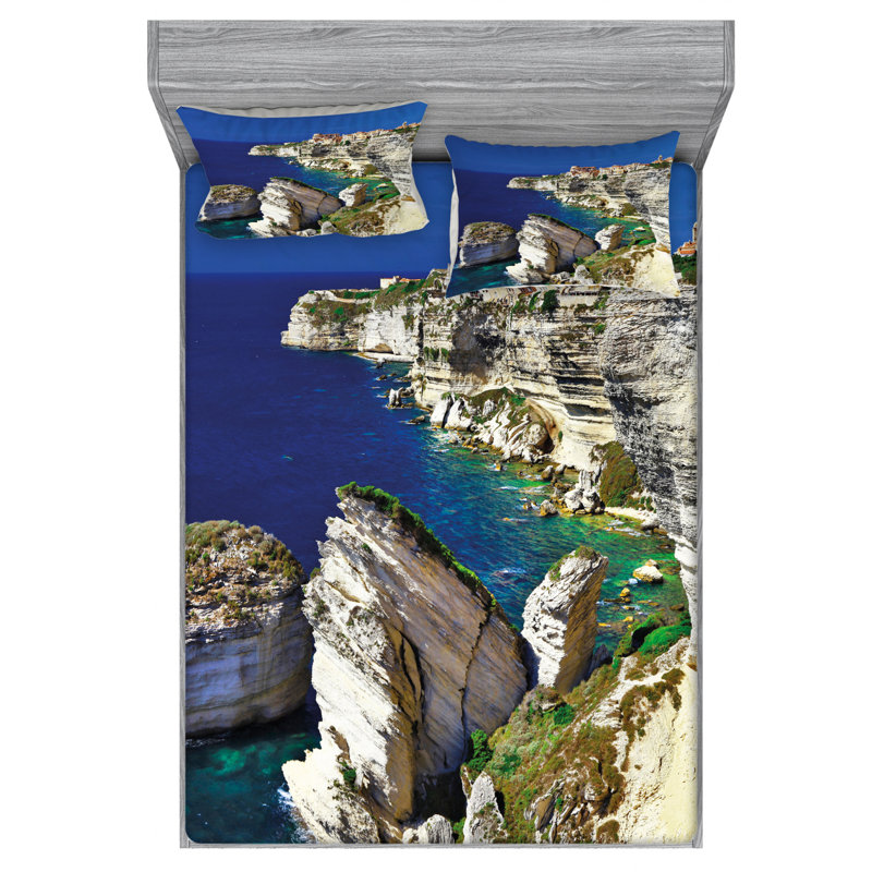 Microfiber Sheet Set, Queen Sheet Set with Fitted Sheet