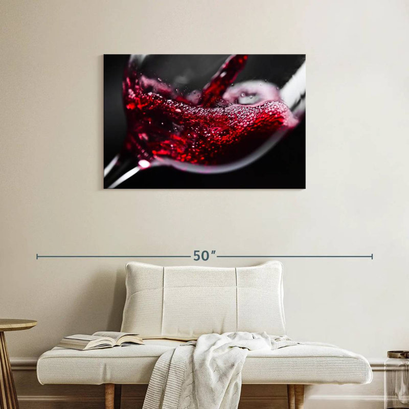 Yarlin Bubbly Red Wine, 24" H x 36" W