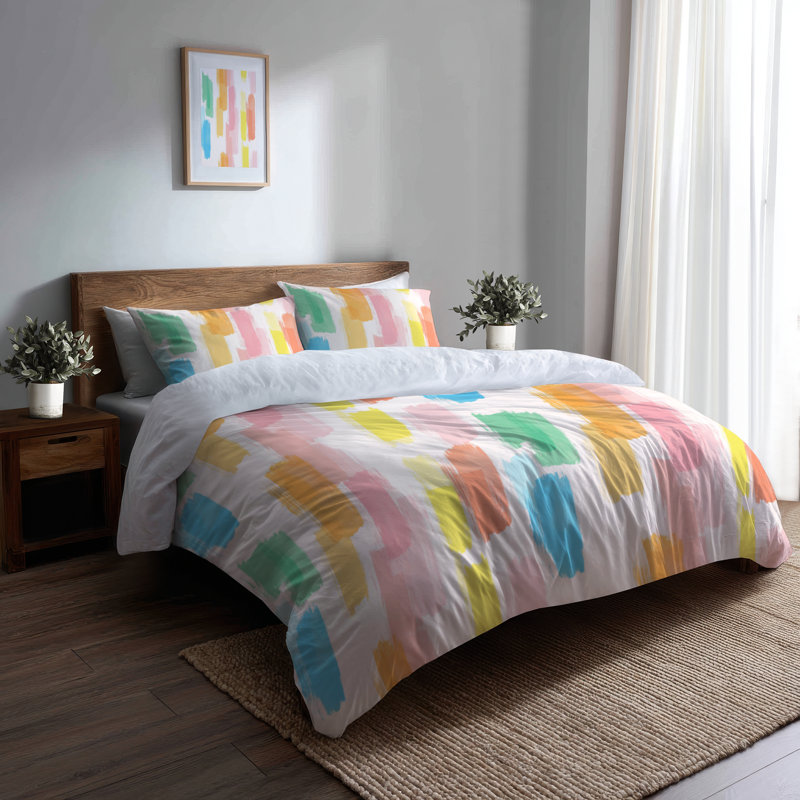 Ensemble de housse de couette et coussin décoratif pour fille, Housse de couette simple et deux taies décorative