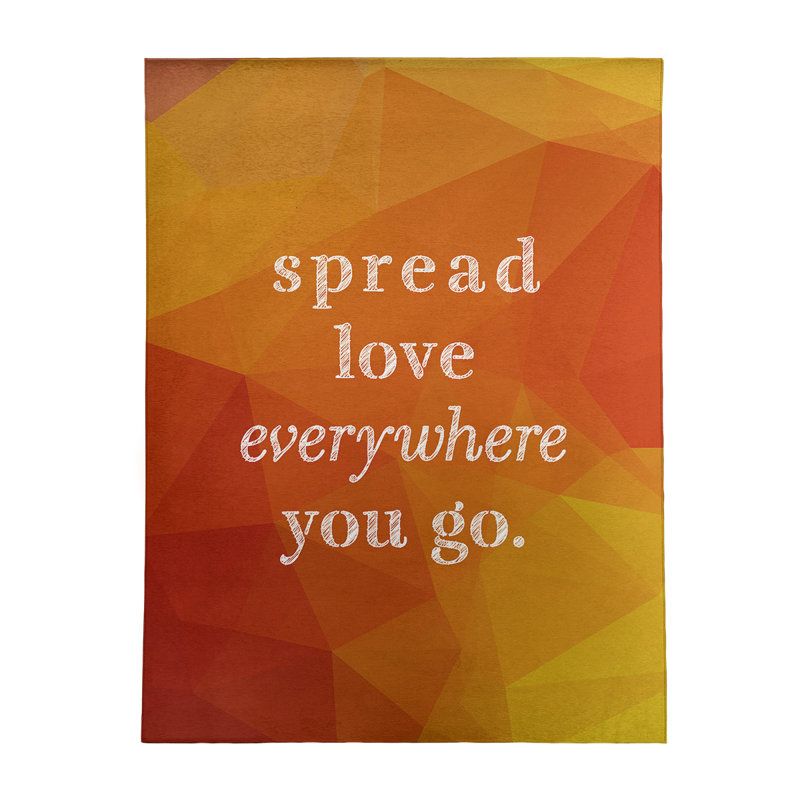 Tapis en polyester imit quote love, Rectangle 5 pi x 7 pi