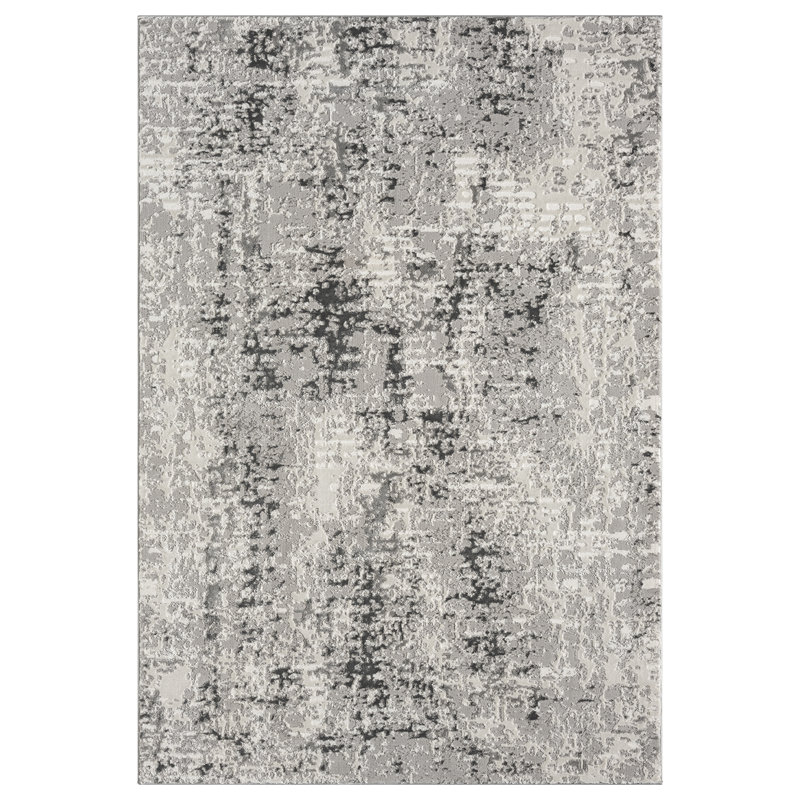 Modern Abstract Large 8X10 Area Rug Transitional Carpet Shiny Vibrant High Low Pile Rug For Living Room