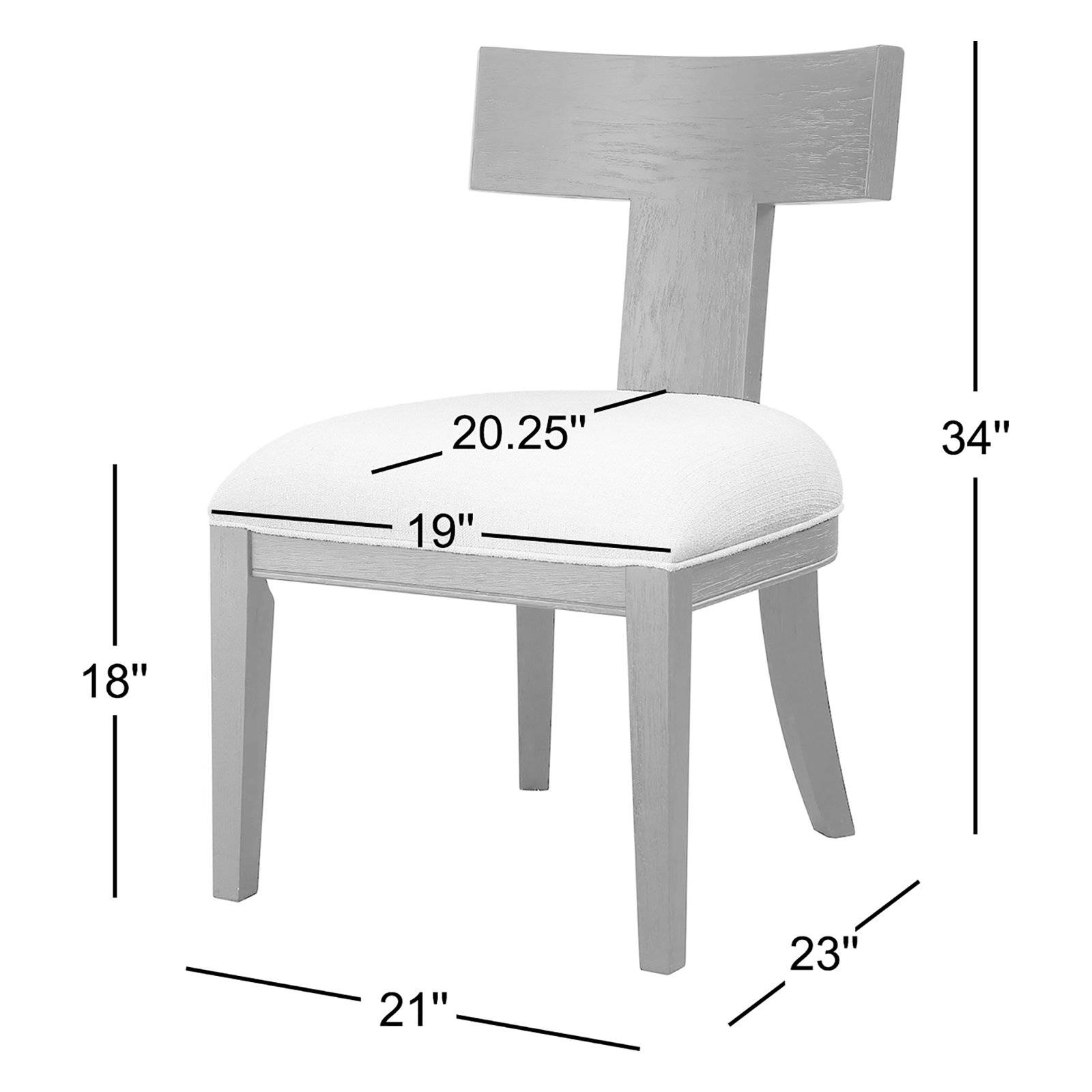 Tegan Dining Chair, Whitewash