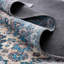 Tapis bleu / gris en chenille de style oriental Gutshall-832188378