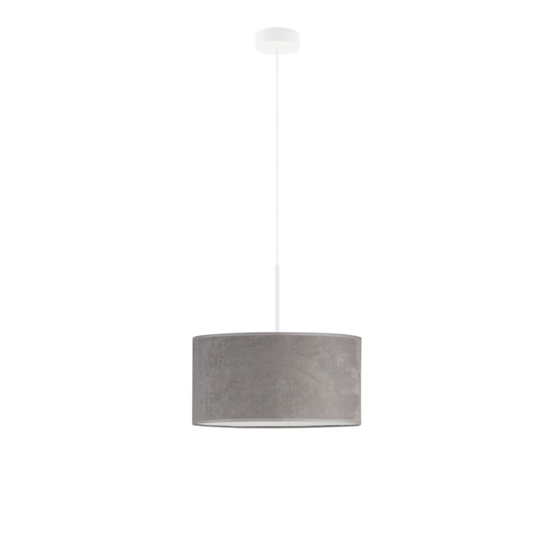 Allita 1 - Light Drum Pendant, White, Grey