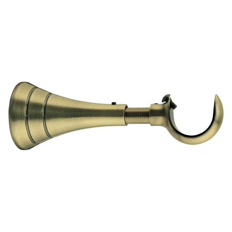Ceda 2.8cm Single Curtain Pole, Spun Brass, 2.80cm H x 120cm W x 2.80cm D