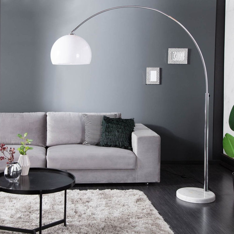 Ioanna 175cm Chrome Arched Floor Lamp
