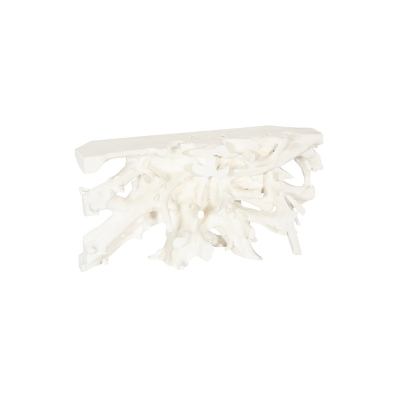 Beau Cast Root Console Table, Faux Bleached