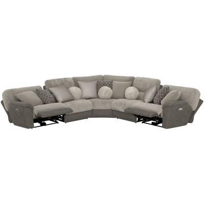 Alhakim 5-pc Modular Sectional W 2 Reclining Seats