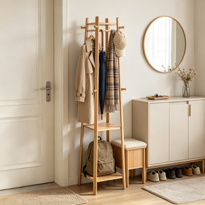 Eben Freestanding 8 - Hook Coat Rack