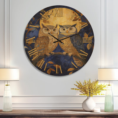 Très grande horloge murale en bois