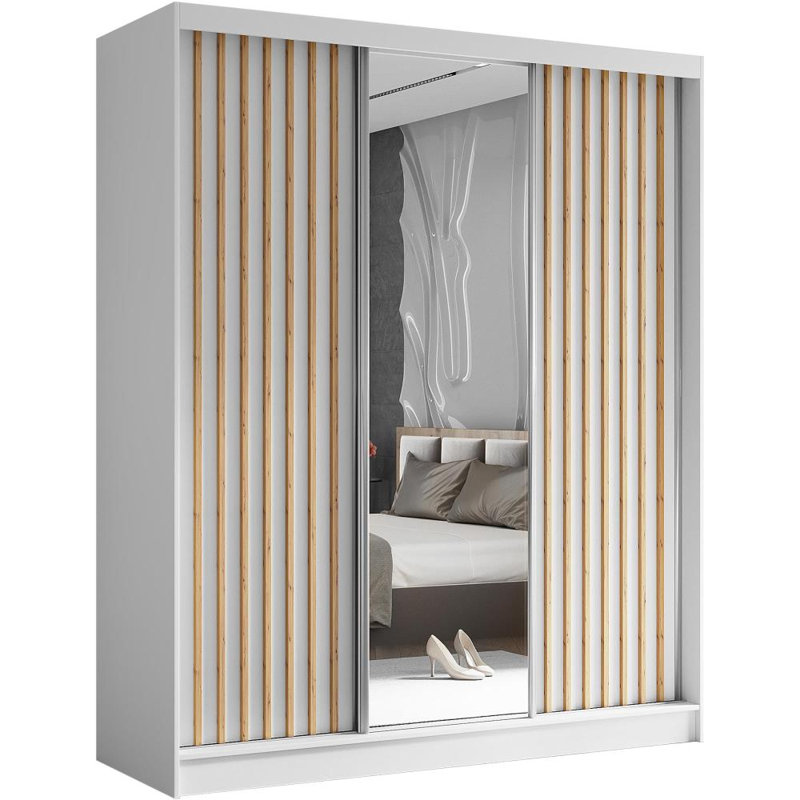 Brisen 3 Door Sliding Wardrobe, Beige