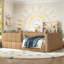 Lit simple au sol, lit tapissier Montessori avec rails de sécurité doux, cadre de lit à profil bas pour enfants, naturel-129459576-129459577