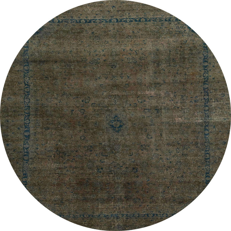 Abstract Indoor Rug, Round 3'