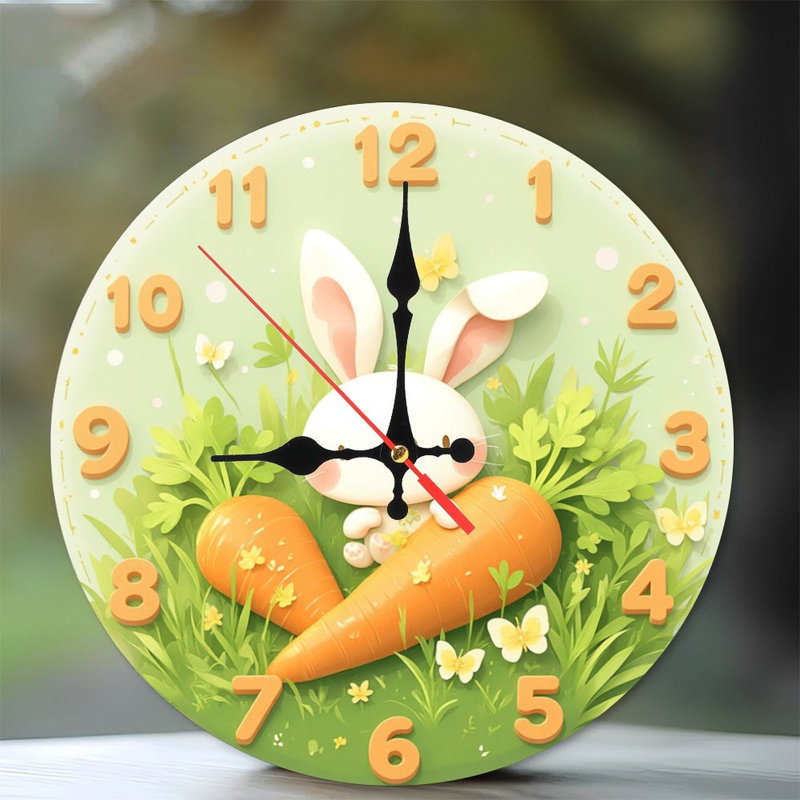 Illustration mignonne de lapin et des carottes