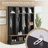 Farmhouse Hall Tree with 8 Hooks, Storage Bench & Open Compartments, Black-971754477