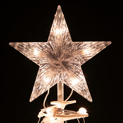 Décoration de Noël extérieure en forme de cône en spirale 3 pi avec lumières claires