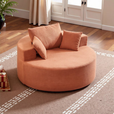 Fauteuil rond en peluche avec coussins Cloud-Like