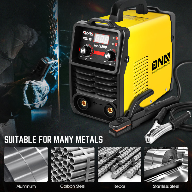 Welder Machine, 120A/110V Portable ARC Welding Machine IGBT, DIY Welding, with LED Digital Display, Yellow