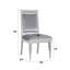 Ensemble de 2 chaises d'appoint en tissu et finition platine Maverick