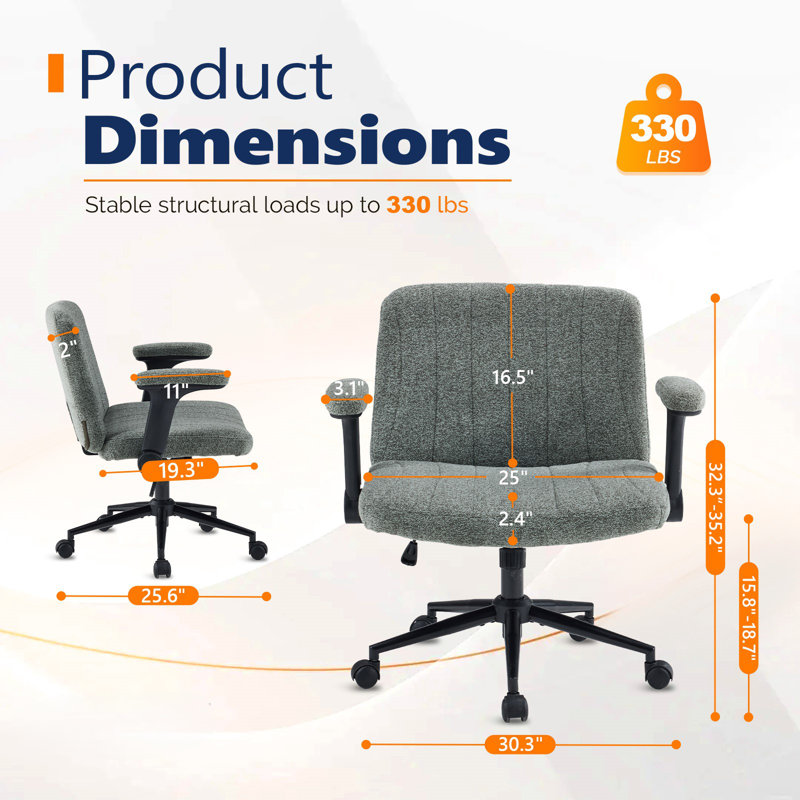 Fauteuil pivotant en chenille avec accoudoirs rabattables réglables pour les jambes croisées, Vert foncé, Noir