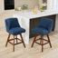 Ensemble de 2 tabourets pivotants à hauteur de comptoir, tabouret de bar rembourré de 26 po de hauteur-1711142700