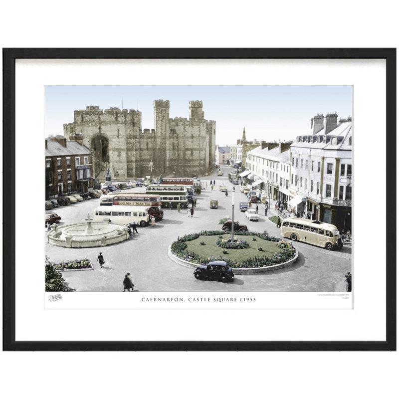Caernarfon, Castle Square C1955 - Single Picture Frame Print, 60cm H x 80cm W x 2.3cm D