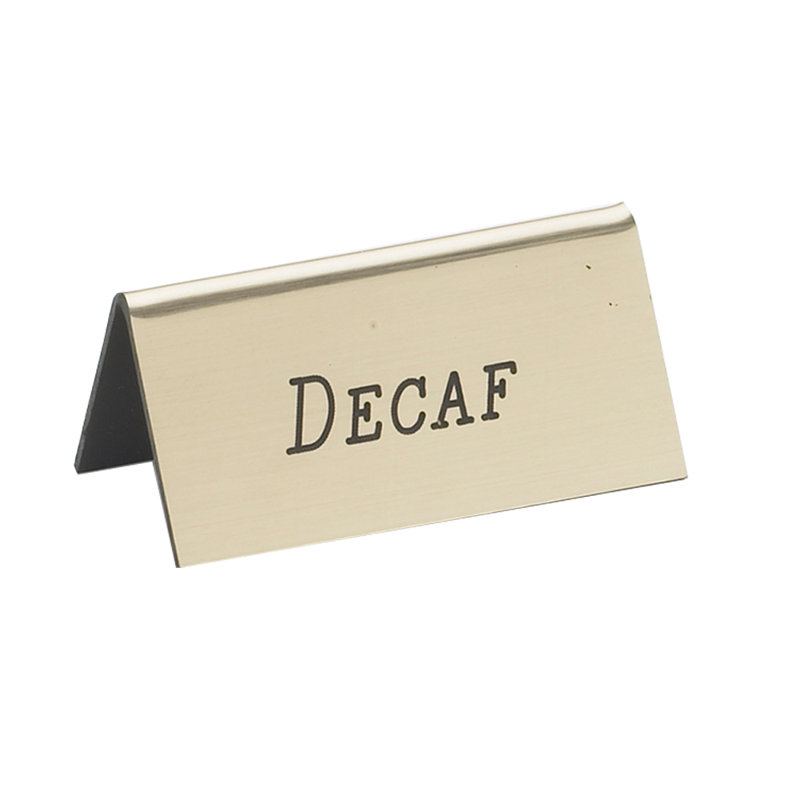 Tente à boissons Decaf - 3 po x 1 po x 1 1/2 po, Argent/Noir