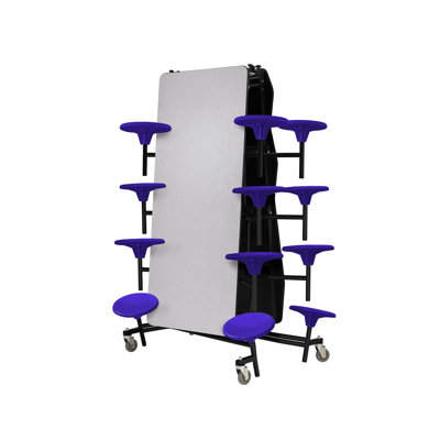 NPS® Mobile Cafeteria Table with 16 Stools