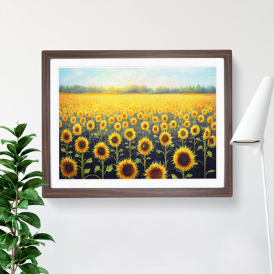 A Delightful Sunflower Field - Single Picture Frame Print