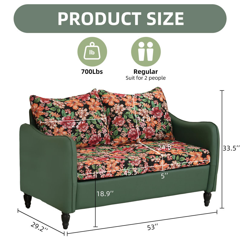 2 Seater Sofa Loveseat Couch