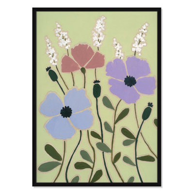 Maura "Woodblock Floral III" Print