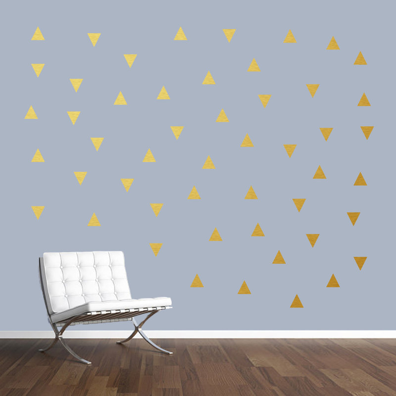 Décalcomanie murale triangles Amersham, Or