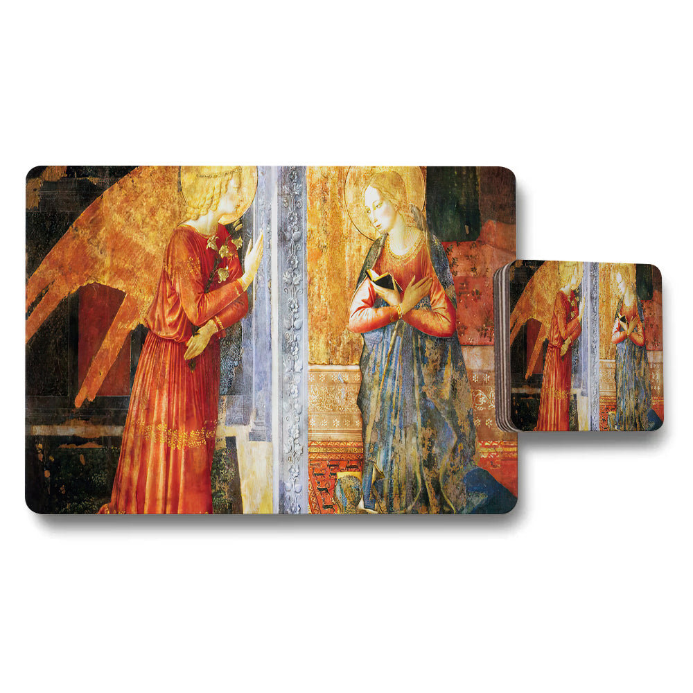 Renaissance Madonna and Child Placemat and Coaster Set