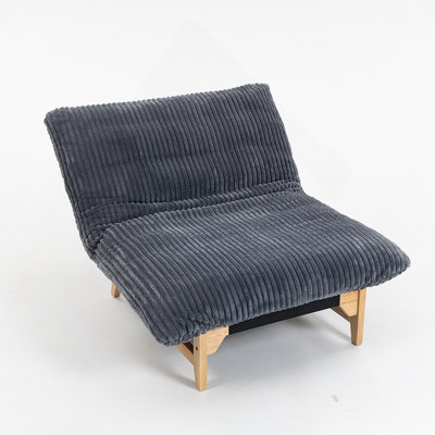 Fauteuil à billes pour adultes, canapé d'appoint sans accoudoirs, canapé simple décontracté, tissu velours côtelé, pour le salon et la chambre à coucher, avec dossier, siège simple