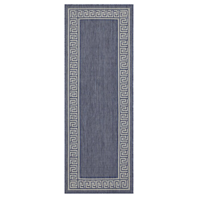 Pavillon de jardin bleu 2 pi 7 po X 7 pi 3 po Tapis intérieur / extérieur