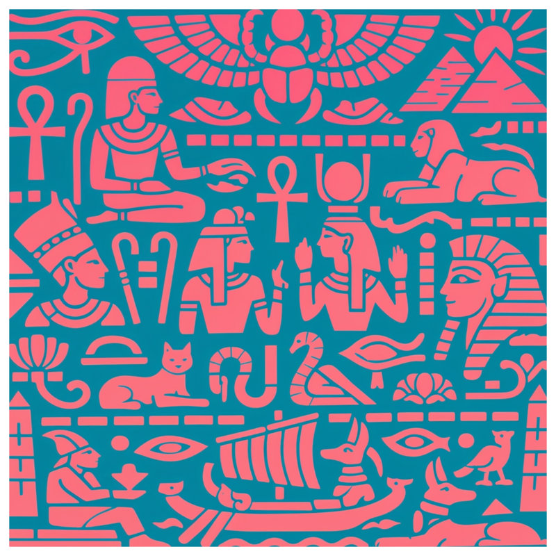 Ancient Egyptian Symbols Blankets, 60in W x 80in H